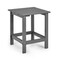 15 Inch Patio Square Wooden Slat End Side Coffee Table for Garden